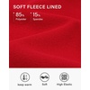 image:imageStelle Girls Fleece Lined Leggings with Hidden Pocket High Waisted 2 PacksRed