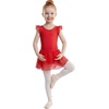 image:imageStelle Girls Flutter Sleeve Ballet Leotards Toddler Tutu Skirted DressesRed