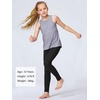 image:imageStelle Girls Leggings with Pockets Kids Dance Yoga Running Athletic Pants3packblack 2 Side Pocket