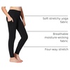 image:imageStelle Girls Leggings with Pockets Kids Dance Yoga Running Athletic Pants3packblack 2 Side Pocket