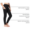 image:imageStelle Girls Leggings with Pockets Kids Dance Yoga Running Athletic Pants4packblack 2 Side Pocket