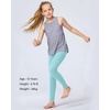 image:imageStelle Girls Leggings with Pockets Kids Dance Yoga Running Athletic PantsArctic Blue