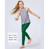image:imageStelle Girls Leggings with Pockets Kids Dance Yoga Running Athletic PantsEvergreen2 Side Pocket