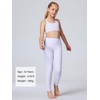 image:imageStelle Girls Leggings with Pockets Kids Dance Yoga Running Athletic PantsLavender 2 Side Pocket
