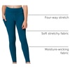 image:imageStelle Girls Leggings with Pockets Kids Dance Yoga Running Athletic PantsOceanic 2 Side Pocket