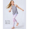 image:imageStelle Girls Leggings with Pockets Kids Dance Yoga Running Athletic PantsTie Dye Marshmallow