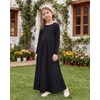 image:imageStelle Girls Long Sleeve Maxi Dress with Pockets 615 YearsBlack
