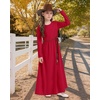 image:imageStelle Girls Long Sleeve Maxi Dress with Pockets 615 YearsRed