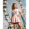 image:imageStelle Girls Metallic Skirt with Short High Waisted Skort 615 YearsPink