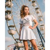 image:imageStelle Girls Metallic Skirt with Short High Waisted Skort 615 YearsWhite