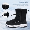 image:imageStelle Girls Snow Boots with Side Zipper Kids Warm Winter BootsBlack