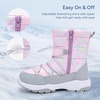 image:imageStelle Girls Snow Boots with Side Zipper Kids Warm Winter BootsCotton Candy Marble