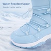 image:imageStelle Girls Snow Boots with Side Zipper Kids Warm Winter BootsIcy Blue