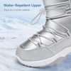 image:imageStelle Girls Snow Boots with Side Zipper Kids Warm Winter BootsSilver