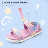 image:imageStelle Girls Summer Casual OpenToe Flat Toddler Kids SandalsRainbow