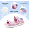 image:imageStelle Girls Summer Casual OpenToe Flat Toddler Kids SandalsRainbow
