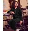 image:imageStelle Girls Velour Tracksuits Zip Up Hoodies Joggers with Pockets 515 YBlack
