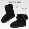 image:imageStelle Girls Winter Boots Faux Fur Lined FoldDown CollarBlack