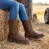 image:imageStelle Kids Cowboy Boots Toddler Girls Boys Western BootsChestnut