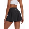 image:imageStelle Women 2 in 1 Running Shorts Flowy Athletic Short with Liner PocketsBlack