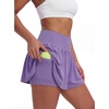 image:imageStelle Women 2 in 1 Running Shorts Flowy Athletic Short with Liner PocketsLavender