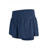 image:imageStelle Women 2 in 1 Running Shorts Flowy Athletic Short with Liner PocketsNavy
