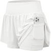 image:imageStelle Women 2 in 1 Running Shorts Flowy Athletic Short with Liner PocketsWhite