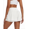 image:imageStelle Women 2 in 1 Running Shorts Flowy Athletic Short with Liner PocketsWhite