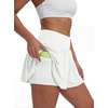 image:imageStelle Women 2 in 1 Running Shorts Flowy Athletic Short with Liner PocketsWhite
