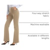 image:imageStelle Womens Bootcut Stretch Dress Work Pants Slacks with Pockets Pull OnKhaki