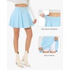 image:imageStelle Womens Casual Skater Skirt Flared Pleated Mini Skort with ShortsBaby Blue