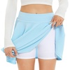 image:imageStelle Womens Casual Skater Skirt Flared Pleated Mini Skort with ShortsBaby Blue
