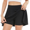 image:imageStelle Womens Casual Skater Skirt Flared Pleated Mini Skort with ShortsBlack