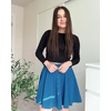 image:imageStelle Womens Casual Skater Skirt Flared Pleated Mini Skort with ShortsElectric Blue