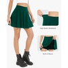 image:imageStelle Womens Casual Skater Skirt Flared Pleated Mini Skort with ShortsGreen