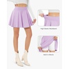 image:imageStelle Womens Casual Skater Skirt Flared Pleated Mini Skort with ShortsLilac
