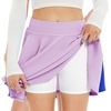 image:imageStelle Womens Casual Skater Skirt Flared Pleated Mini Skort with ShortsLilac