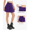 image:imageStelle Womens Casual Skater Skirt Flared Pleated Mini Skort with ShortsPurple