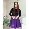image:imageStelle Womens Casual Skater Skirt Flared Pleated Mini Skort with ShortsPurple