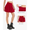 image:imageStelle Womens Casual Skater Skirt Flared Pleated Mini Skort with ShortsRed
