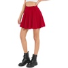 image:imageStelle Womens Casual Skater Skirt Flared Pleated Mini Skort with ShortsRed