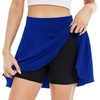 image:imageStelle Womens Casual Skater Skirt Flared Pleated Mini Skort with ShortsRoyal Blue