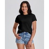 image:imageStelle Womens Cotton Crewneck T Shirt Short Sleeve Basic Tees Summer TopsBlack