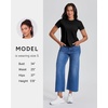 image:imageStelle Womens Cotton Crewneck T Shirt Short Sleeve Basic Tees Summer TopsBlack