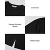 image:imageStelle Womens Cotton Crewneck T Shirt Short Sleeve Basic Tees Summer TopsBlack