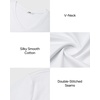 image:imageStelle Womens Cotton VNeck T Shirt Short Sleeve Basic Tees Casual TopsWhite