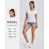 image:imageStelle Womens Cotton VNeck T Shirt Short Sleeve Basic Tees Casual TopsWhite