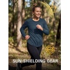 image:imageStelle Womens Long Sleeve Sun Shirts Quick Dry Workout TopDark Blue