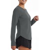 image:imageStelle Womens Long Sleeve Sun Shirts Quick Dry Workout TopDark Grey