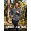 image:imageStelle Womens Long Sleeve Sun Shirts Quick Dry Workout TopDark Grey